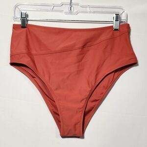 Cupshe High Waisted Terracotta Bikini Bottom-Size XL